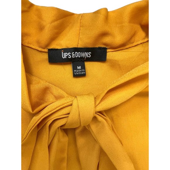 Ups & Downs Women's Mustard Sleeveless Blouse - Picture 3 of 6